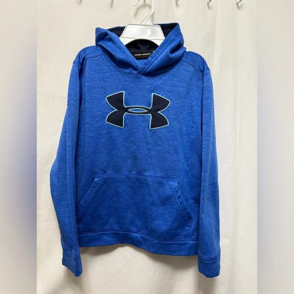 Under Armour Royal Blue Pullover Hoodie Youth Large 0134